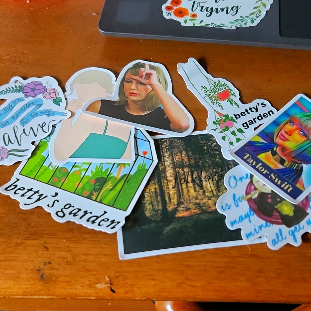 Eight Taylor Swift Stickers
